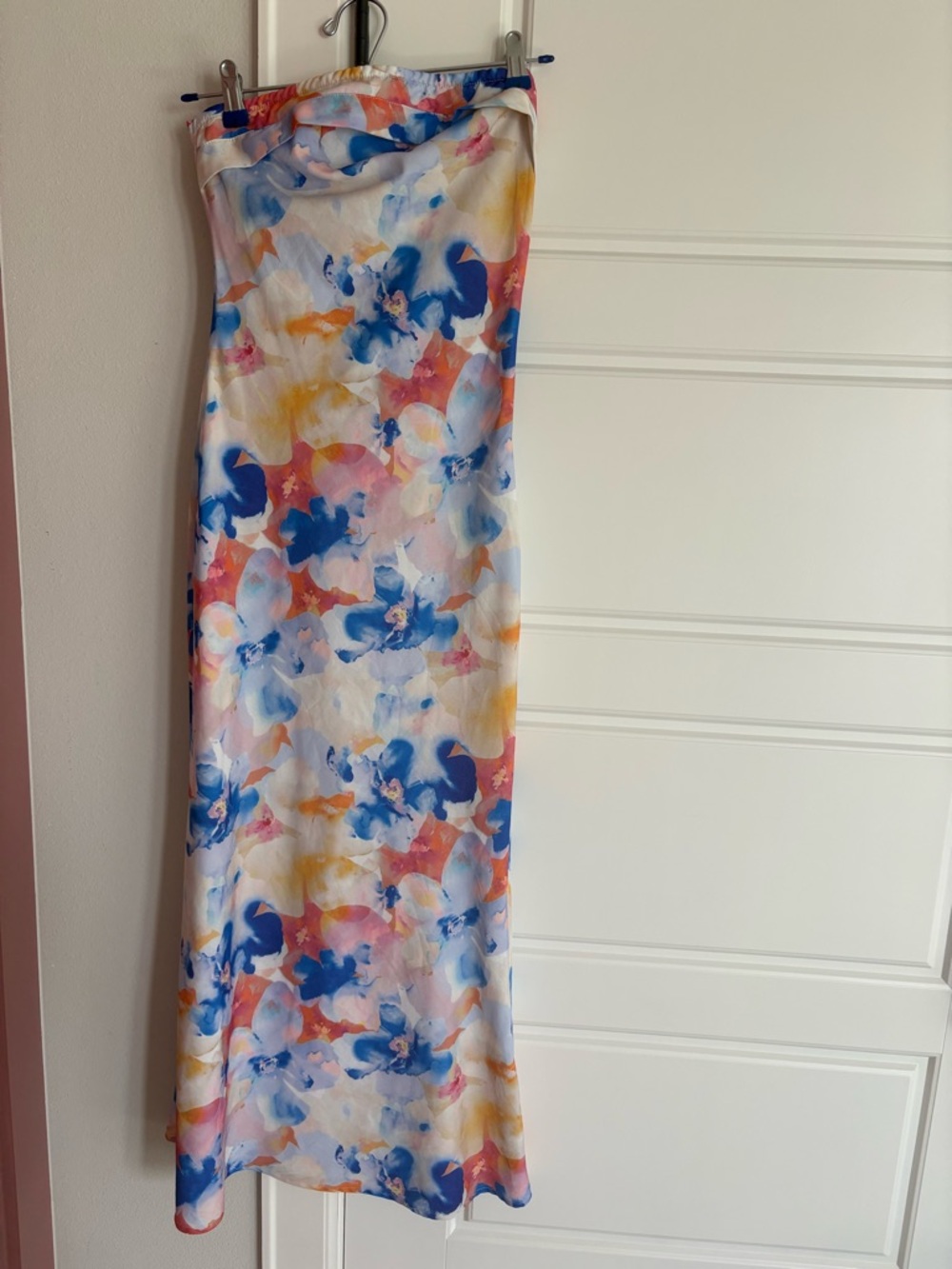 Floral Watercolor strapless dress